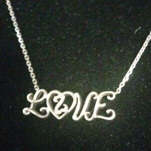 Vintage, Sterling Silver And Diamonds...Jane Seymour's Open Heart Love Necklace